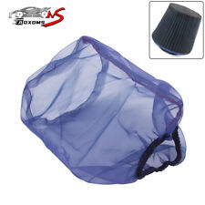 Blue Universal Car Water Guard Cold Air Intake Pre-filter Cone Filter Sock Cover