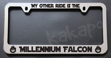 My Other Ride Is The Millennium Falcon Star Wars Han Chrome License Plate Frame