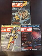 3 Magazine Lot - Hot Rod Issues - Vintage Adspictures 60s.