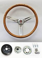 Oldsmobile Cutlass 442 88 Walnut Wood Steering Wheel 15 Stainless Steel Spokes