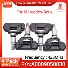 4pcs Tpms 433mhz A0009050030 For Mercedes-benz Tire Pressure Monitor Sensor