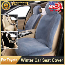 2023 Faux Sheepskin Car Automotive Seat Cover 2pcs Front Cushion Warm For Toyota