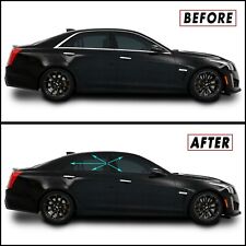 Chrome Delete Blackout Overlay For 2014-19 Cadillac Cts Sedan Window Trim