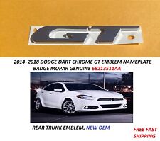 2014-2018 Dodge Dart Chrome Gt Emblem Nameplate Badge Mopar Genuine 68213511aa