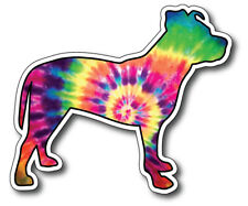 Tie Dye Pitbull Sticker Dog Cup Laptop Car Window Bumper K9 Pit Bull Pet Decal