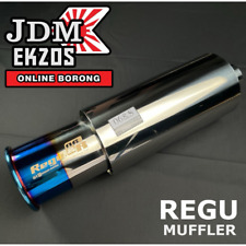 Regu Straight Flow Bass Jdm Single Exhaust Muffler In 2.5 Inc Outlet 3.5 Inches