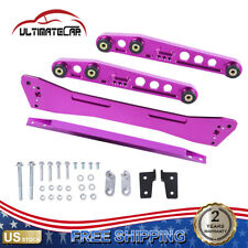 Purple Rear Lower Control Arm Bar Kit For 94-01 Acura Integra 92-95 Honda Civic