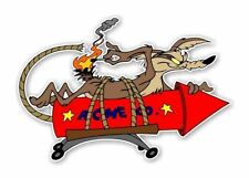Wile E. Coyote Funny Rat Rod Hot Rod  Vintage Racing Rat Fink Sticker Tools