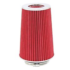 Universal Red Clamp On Cone Air Filter 10 X 6 Tall Fits 3 3.5 4 Inlets