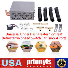 Universal Under Dash Heater 12v Heat Defroster W Speed Switch Car Truck 4 Ports