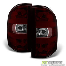 Red Smoked 2007-2013 Chevy Silverado Gmc Sierra Tail Lights Lamps Set Leftright