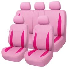 Universal Car Seat Covers Protectors Rear Split Pink Polyester Car Accessories
