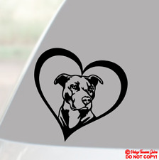 Pitbull Heart Vinyl Decal Sticker Car Window Bumper Wall I Love My Dog Rescue