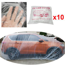 10 Pack Universal Clear Disposable Car Cover Temporary Rainproof Dustproof Cover