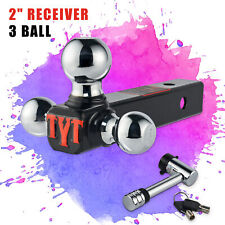 Tyt Trailer Receiver Hitch Triple Ball Mount With Advanced Lock Hitch For Truck