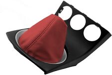 Manual Shift Boot Cover Leather For Nissan 350z 2003-2008 Red