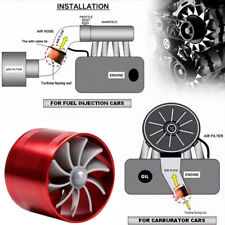 Us Stock Turbo Air Intake Single Turbine Gas Saver Fan Fuel Turbonator 2.5-3.0