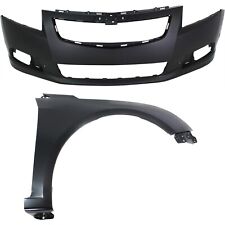 Front Bumper Cover Fender Kit For 2011-14 Chevrolet Cruze Primed With Rs Package