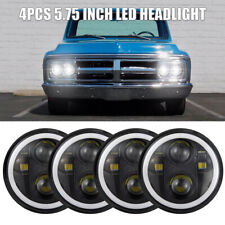 4pcs 5.75 5-34 Round Led Headlights For Gmc C15c1500 1961-1972 Pickup C2500