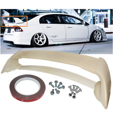 For 06-11 Civic 4dr Sedan Unpainted Mugen Style Rr 4pic Trunk Wing Spoiler Rear