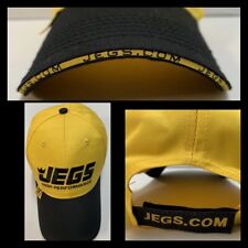 Nhra Drag Racing Jegs High Performance Black Yellow Embroidered Logo Cap Hat Euc