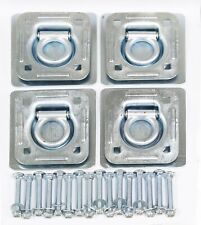 4 Recessed D-rings W Backing Plates Hardware Trailer Rv Flush Mount Tiedown