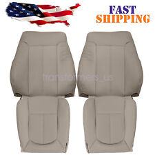 4 Pcs Front Leather Bottom Top Ac Seat Cover For 2011-2016 Ford F250 F350 Tan