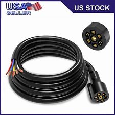 7 Way Rv Trailer Plug Wire Connector Inline 8 Feet Cord 7 Pin Inline Harness Kit
