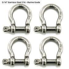516 Clevis Pin D Ring Shackle Bow Anchor Stainless Steel 316 Heavy Duty Shackle