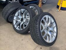 22 Inch Rims Tires Fit Chevy Gmc Snowflake Offroad Gloss Black Wheels 6x139.7