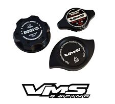 Vms Racing Oil Cap High Pressure Radiator Cap Billet Cover Black For Mazda C