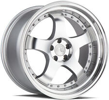 One 19x11 Aodhan Ah03 5x114.3 22 Silver Machined Wheel
