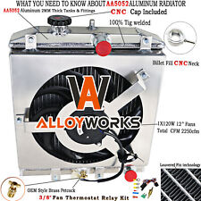 4 Row Radiator Shroud Fan For 1992-2000 97 Honda Civic Del Sol Integtra Dc Eg Ek