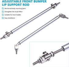 Sliver Adjustable Front Bumper Lip Splitter Spoiler Strut Rod Tie Support Bar Us