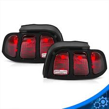 For Ford Mustang 1996 1997 1998 Black Red Brake Tail Lights Lamps Pair Lh Rh