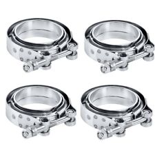 4pcs V-band Clamp Flanges 3 Inch 76mm 304 Stainless Steel For Exhaust Pipes