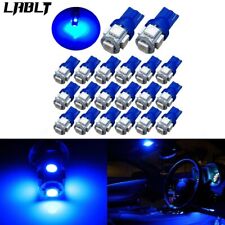 20x Ultra Blue T10 192 194 Led Bulbs Car Interior License Light 2825 5050 5 Smd