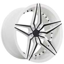 20 Ac Wheels Ac01 Gloss White With Black Accents Extreme Concave Rims X24