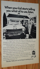 1969 Amc Amx Quaker State Oil Original Vintage Advertisement Print Ad 69
