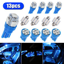 13x Blue Led Car Interior Lights Package Kit For Dome License Plate Lamp Bulb
