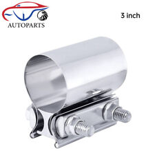 3 Inch Butt Joint Exhaust Band Clamp Muffler Sleeve Coupler Stainless Steel
