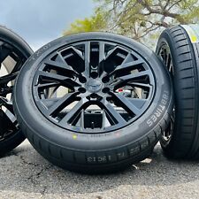 22 Black Chevy Silverado Tahoe Suburban Wheels Rims Tires 2024 2023 2022 2021