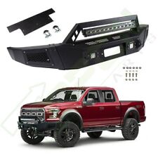 Heavy Duty Steel Front Bumper Winch Plate W Led Light For 09-14 Ford F150 F-150