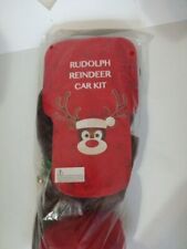 Rudolph Reindeer Car Kit Nose Tail Jingle Bell Antlers
