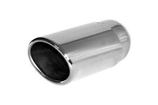 Polished Stainless Double Wall Oval Slant Exhaust Tip 2.25 In 3.75 X 3.25 Out