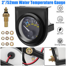 2 52mm Mechanical Black Pointer Water Temp Temperature Gauge Sensor  