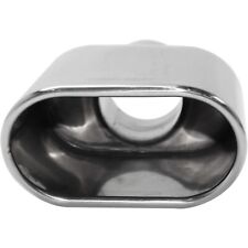 Exhaust Tip Universal Polished Stainless Steel Oval Rolled 1 Piece