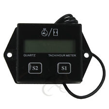 Digital Tach Hour Meter Tachometer Gauge Fit For 2 Stroke 4 Stroke Gas Engines