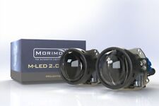 Morimoto M Led Mled 2.0 Pair - Projector Retrofit H4 Bi-led Black Turbine Shroud