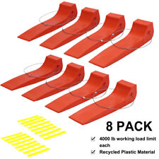 8 Pack Tire Skates For Tow Truck Wrecker Rollback Carrier Safety Orange New
